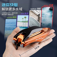 Mini Electric High-Speed RC Boat for Kids, Powerful Remote Control Yacht Toy