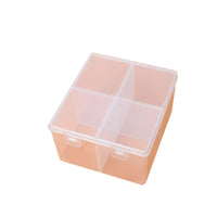 Clear 4-Compartment Plastic Storage Box for Jewelry Beads & Small Parts