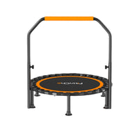 Foldable Mini Trampoline with Handlebar for Kids and Adults, Indoor Fitness Rebounder