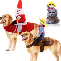 Pet Rider Costume for Dogs and Cats - Funny Halloween & Christmas Outfit