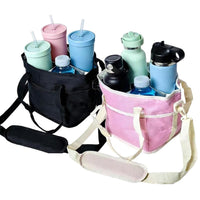 Portable Water Bottle Storage Bag with Handle for Outdoor Travel & Camping
