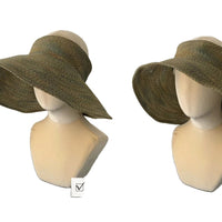 Gradient Wide Brim Sun Visor Hat for Beach Vacation
