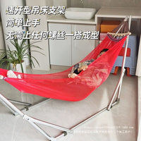 Foldable Hammock Stand with Large Hammock Net for Outdoor Camping and Indoor Napping