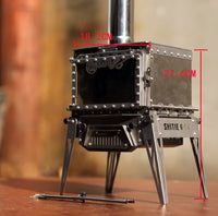 Mini Portable Wood Burning Stove for Outdoor Camping and Tabletop Use