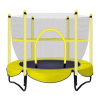 Kids Indoor Mini Trampoline with Safety Net for Home Use, Children's Bouncing Bed