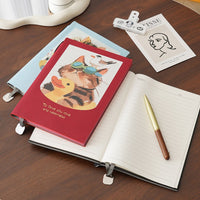 Cartoon Illustration Notebook, Thickened Lined Soft Cover Journal