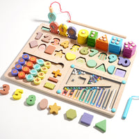 Montessori Smart Board Puzzle for Toddlers 0-3 Years - Educational Wooden Toy for Early Learning