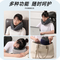 Adjustable Memory Foam U-Shaped Travel Pillow with Massage Points