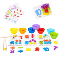 Kids Bead Clip Ball Color Sorting Toy, Early Education Fine Motor Skill Training Montessori Toy for Toddlers
