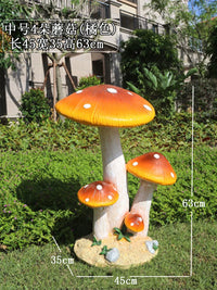 Outdoor Garden Landscape Simulation Mushroom Sculpture for Park and Courtyard Decoration