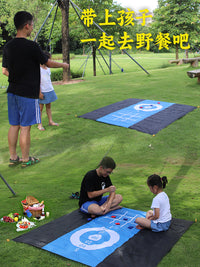 Outdoor Picnic Mat Parent-Child Lawn Moisture-Proof Tic-Tac-Toe Game Mat Portable Beach Camping Storage Mat