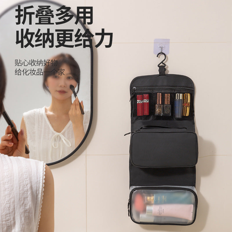 Foldable Hanging Travel Toiletry Bag with Large Capacity