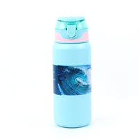 Insulated Bullet-shaped Pop-up Lid Water Bottle, 316 Stainless Steel, High-Capacity Thermos for Students