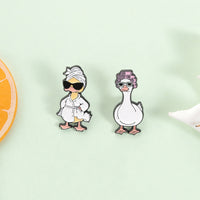 Funny Duck with Sunglasses Brooch Pin for Bags and Apparel