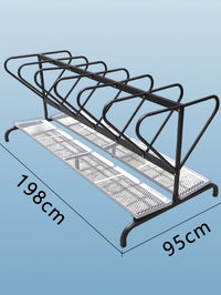 Old Bird Golf Club Bag Rack, Metal Steel Double Row for 6-12 Clubs, Practice Range Equipment