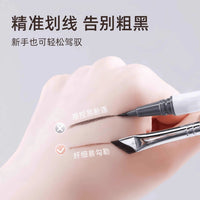 3-Piece Angled Eyeliner and Eyebrow Brush Set for Beginners