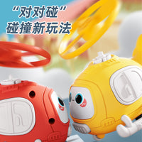 Outdoor Flying Disc Toy with Bamboo Dragonfly Launcher for Kids