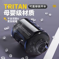 Large Capacity Sports Water Bottle with Straw and Handle, BPA-Free PC Material, Leak-Proof Design for Gym & Outdoor