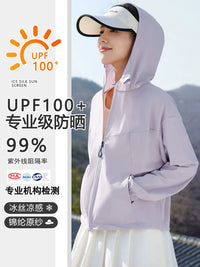 Women's Ice Silk Sun Protection Jacket UPF100+ UV Protection Lightweight Breathable Outdoor Coat