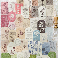 Moyemo Embossed Letterpress Memo Pads, Vintage Specialty Paper for Scrapbooking and Journaling