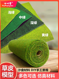 Miniature Artificial Grass Mat for DIY Model Scenery, Train Layouts, and Photography Backdrops