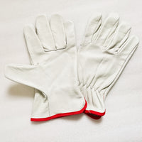 Cowhide Leather Driver Work Gloves with Reinforced Thumb, 10-inch