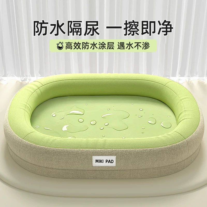 Waterproof Tear-Resistant Dog Bed for All Seasons - Washable Pet Mat for Small to Medium Dogs