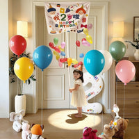 Birthday Balloon Rain Backdrop Set for Party Decoration and Photo Booth