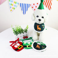 Christmas Pet Scarf and Hat Set for Cats and Small Dogs