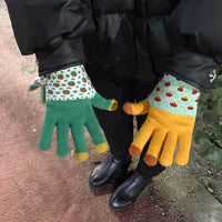 Women's Winter Warm Touchscreen Knitted Gloves for Cycling and Daily Wear