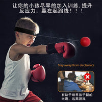 Head-Mounted Boxing Reflex Ball for Stress Relief and Training