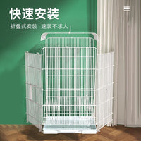 Large Metal Bird Cage for Parrots, Pigeons, Budgies, and Mynah Birds