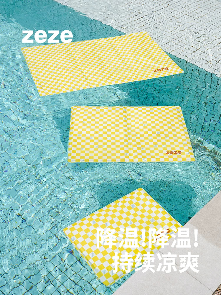 ZEZE Pet Cooling Mat for Cats and Dogs, Summer Ice Pad for Sleeping, Cool Mat