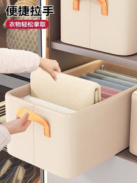 Foldable Steel Frame Storage Box with Lid for Clothes and Home Organization