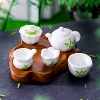 Miniature Dollhouse Tea Set Accessories for DIY Decoration