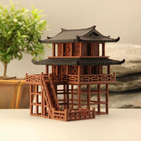 Stilt House Micro Landscape Ornament for Aquariums and Terrariums, Ancient Style Architectural Model