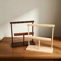Solid Wood Jewelry Organizer Stand for Necklaces, Bracelets, and Accessories