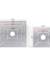 Stainless Steel Floor Drain Tile Hole Locator and Measuring Ruler for Construction