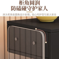 Modern Minimalist Nightstand with Storage, Small Acrylic Bedside Table for Bedroom