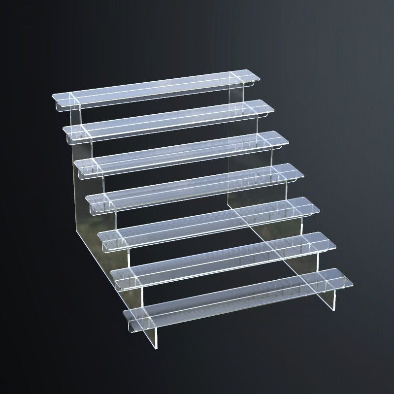Acrylic Clear Multi-layer Stair Display Stand for Figures, Models, Blind Boxes, and Perfumes