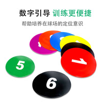 Numbered Flat Disc Cones for Sports Training, Thickened Soft Marker Plates for Soccer Basketball Drills