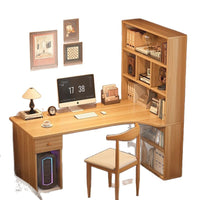 Corner Desk with Bookshelf for Home Office or Study