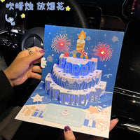 3D Pop-Up Birthday Cake Card with Music & Lights for Girlfriend, Couples, DIY Gift