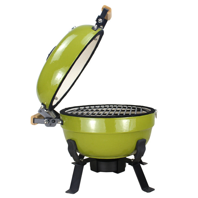 12-inch Ceramic Mini Portable BBQ Grill for Outdoor Picnics and Home Use