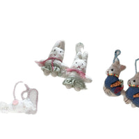 Korean INS Style Forest Cotton Linen Rabbit Keychain Pendant for Bags