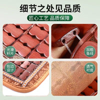 Bamboo Mahjong Mat Seat Cushion for Summer Chairs and Car Seats, Breathable Cooling Pad for Office and Sofa