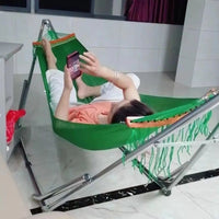 Portable Stainless Steel Hammock with Stand for Indoor/Outdoor Use