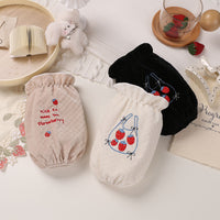 Winter Plush Arm Sleeves for Women, Cute Office Anti-dirty Cuffs