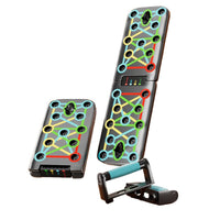 Push-Up Board Training System with Resistance Bands for Home Gym Full Body Workout