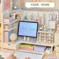 Desktop Corner Pegboard Shelf Organizer with Drawer Option for Stationery and Keys